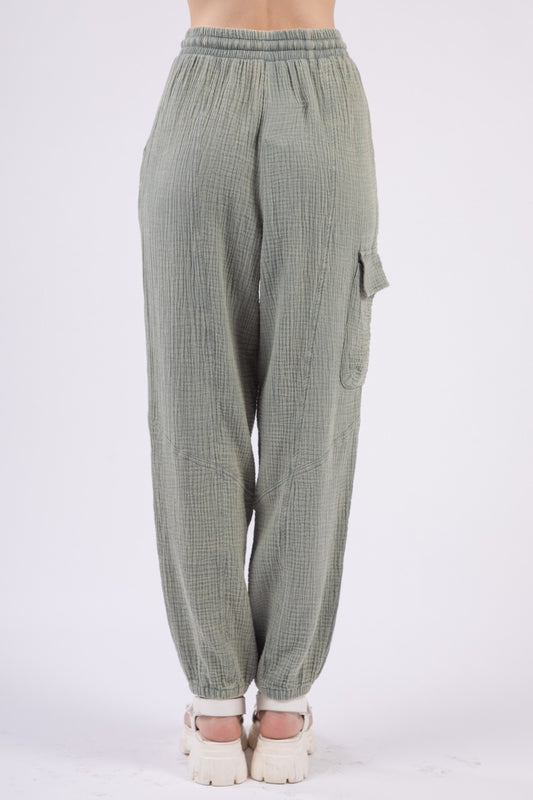 VERY J Washed Woven Crinkle Gauze Drawstring Pants Bottoms Bottoms Clothing Ship from USA VERY J Women Trendsi https://www.cyberehub.com