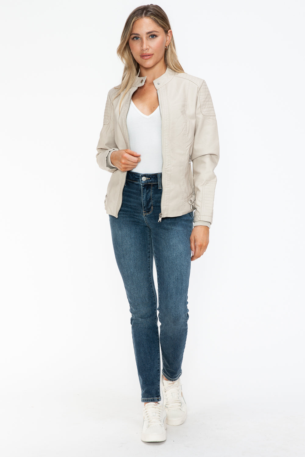 Snobbish Faux Leather Biker Jacket with Side Zip Pockets Tops/Jackets/Sweaters Clothing Tops Ship from USA Snobbish TikTok Trendsi USPS Walmart Trendsi https://www.cyberehub.com