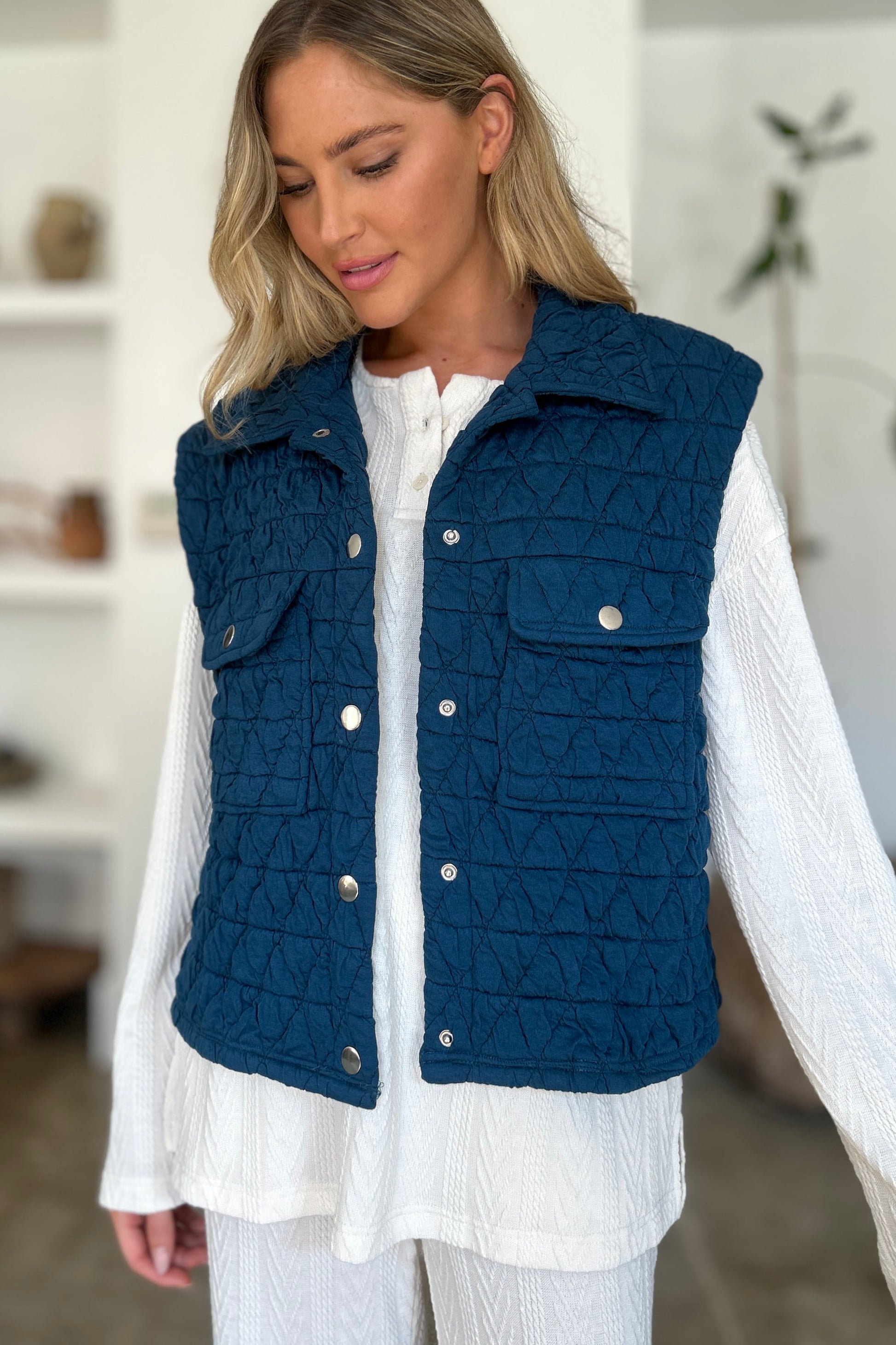 Double Take Full Size Pocketed Texture Snap Down Vest Coat Shirt Apparel Clothing Tops Double Take Ship from USA Shirts USA Women Trendsi https://www.cyberehub.com