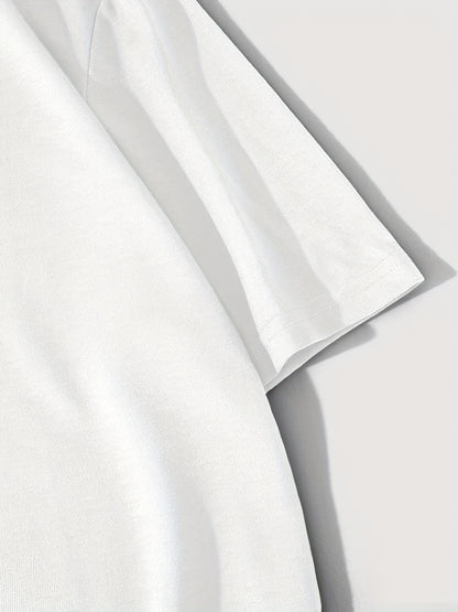 Large Men's Casual Fashion Sports T-shirt, Faith Pattern Round Neck Comfortable T-shirt Summer Clothing Apparel/Shirt/Graphic Shirt SNULLO https://www.cyberehub.com