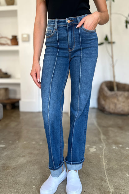 Judy Blue Full Size High Waist Front Seam Detail Straight Jeans Bottoms Bottoms Clothing Judy Blue Ship from USA Women Trendsi https://www.cyberehub.com
