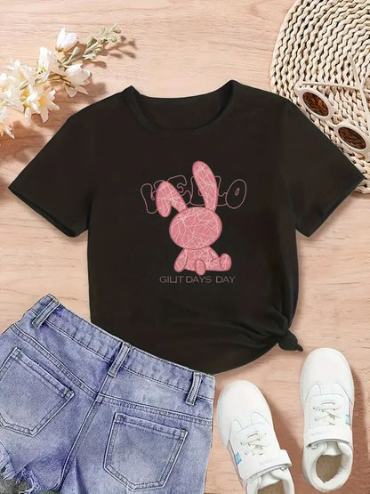 Women's Graphic T-Shirt - Black Printed Short Sleeved Top, S-2XL Black Apparel/Shirt/Graphic Cj Graphic Shirt SNULLO Yodel SNULLO https://www.cyberehub.com
