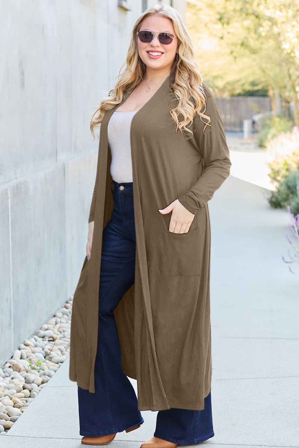 Basic Bae Full Size Open Front Long Sleeve Cover Up Apparel/Tops Basic Bae Memorial Day Sale Ship from USA TikTok Tops Trendsi USPS Walmart Walmart Apparel Trendsi https://www.cyberehub.com