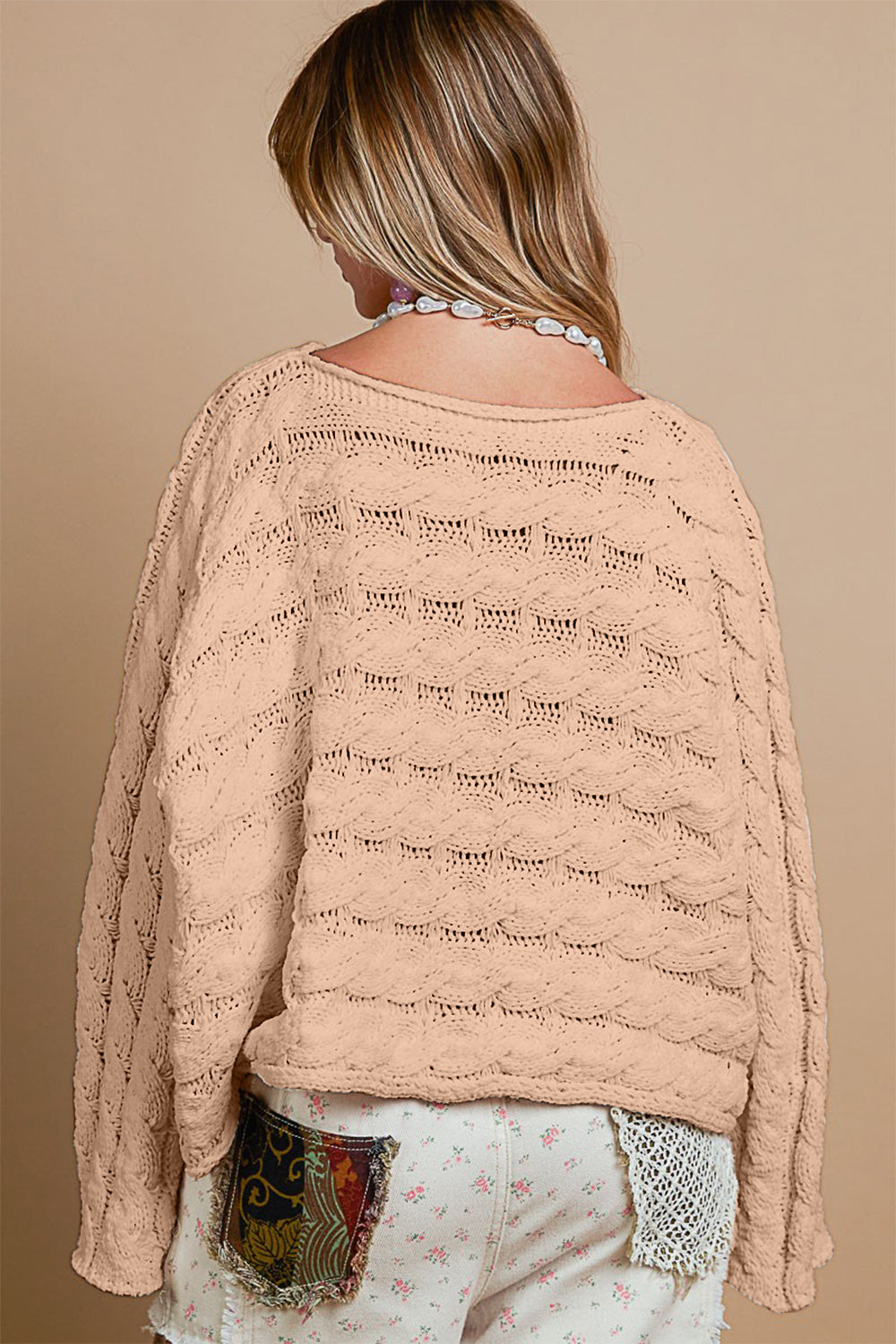 POL Round Neck Cable Knit Cropped Sweater Shirt Apparel Clothing Tops POL Ship from USA Shirts USA Women Trendsi https://www.cyberehub.com
