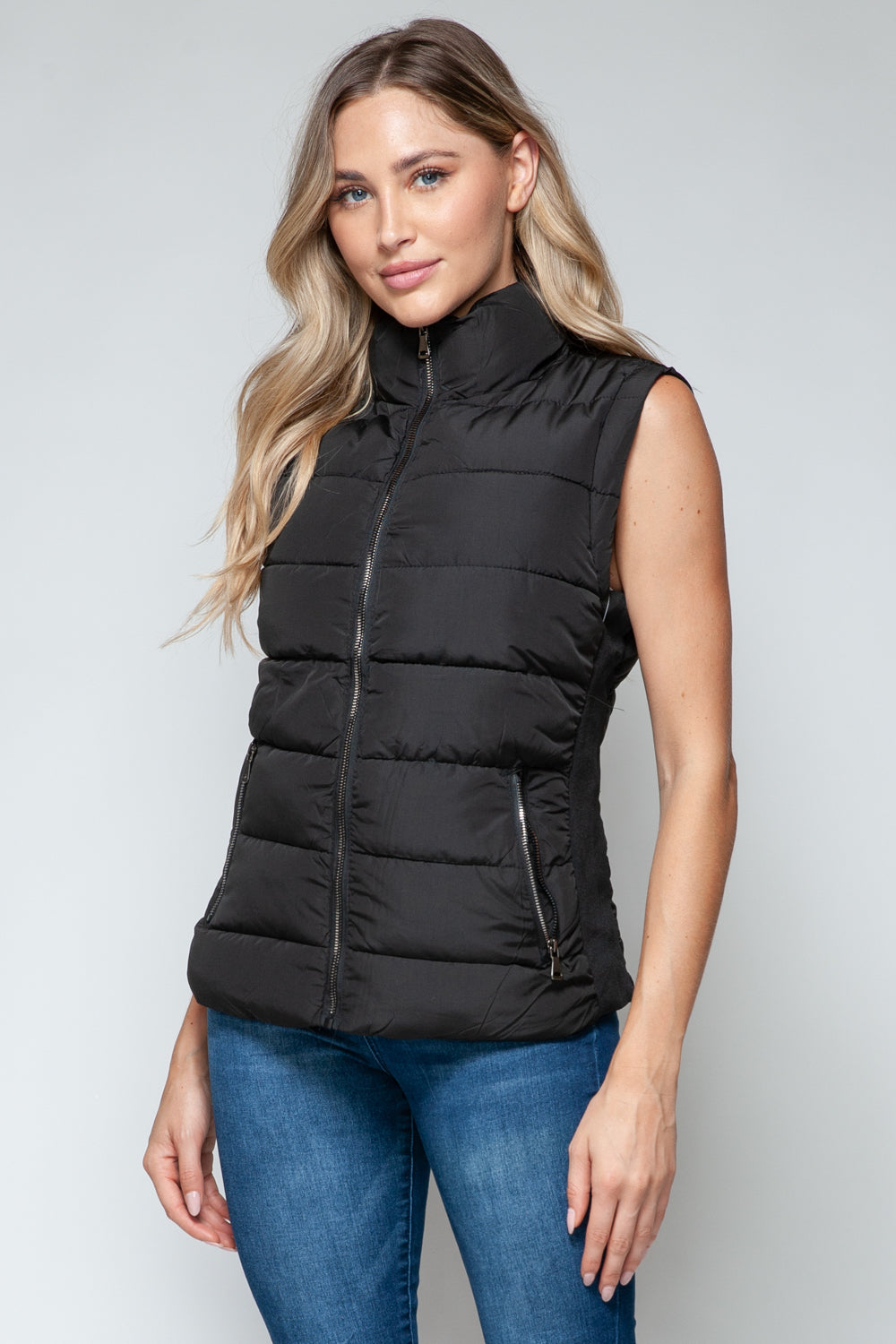 Snobbish Zip Up Turtleneck Vest with Pockets Shirt Apparel Clothing Tops price-change-job-active Ship from USA Shirts Snobbish USA Women Trendsi https://www.cyberehub.com