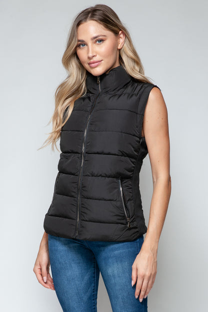 Snobbish Zip Up Turtleneck Vest with Pockets Shirt Apparel Clothing Tops price-change-job-active Ship from USA Shirts Snobbish USA Women Trendsi https://www.cyberehub.com
