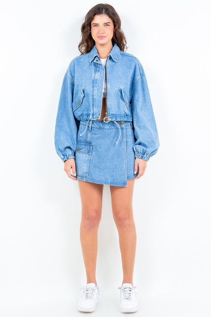 American Bazi Cargo Pocket Denim Skort Bottoms American Bazi Bottoms Clothing Pants Ship from USA Women Trendsi https://www.cyberehub.com