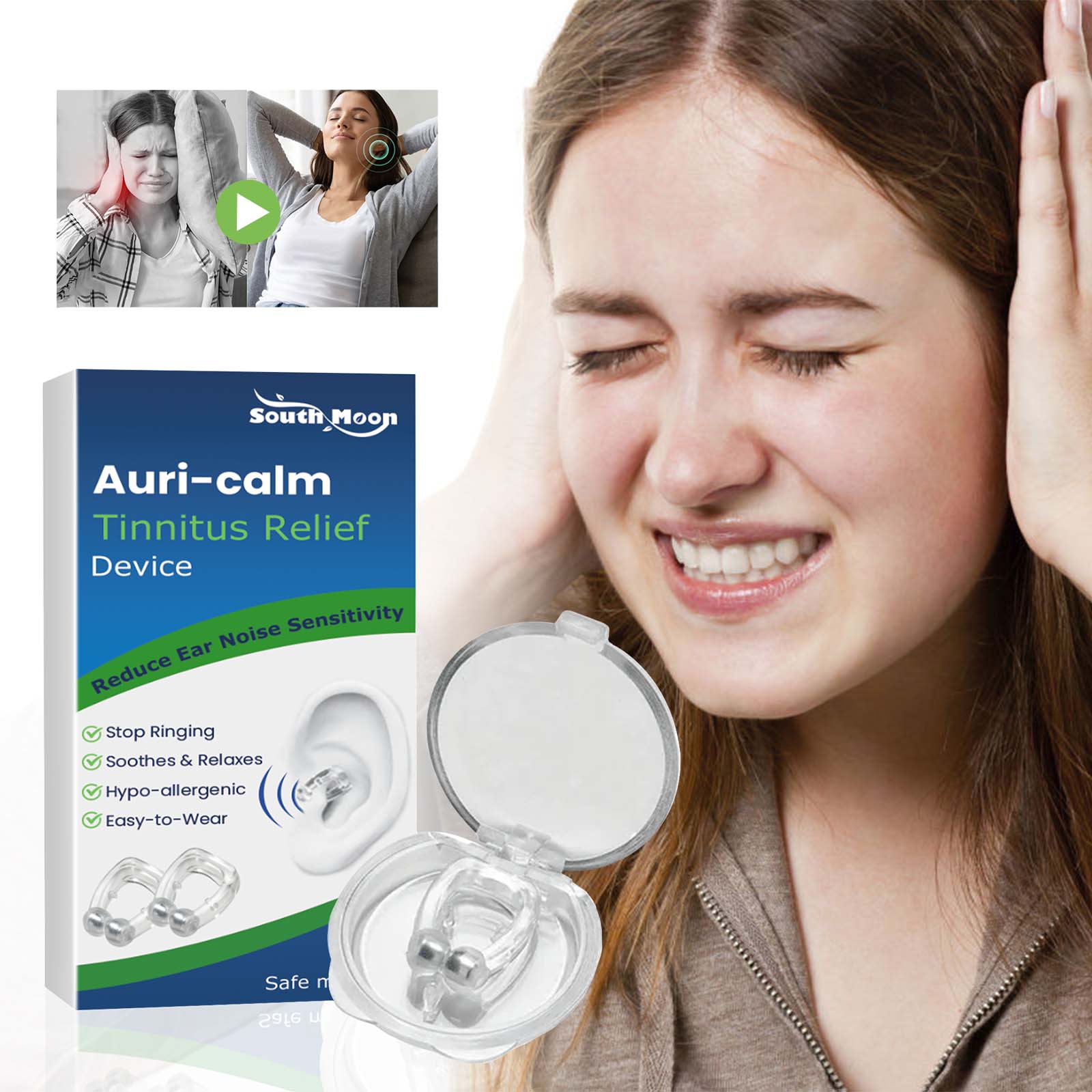 Auri-calm Tinnitus Relief Device, Relieve Ear Pain Tinnitus And Ear Discomfort Ear Massage Care Ear Clips Health Eprolo https://www.cyberehub.com