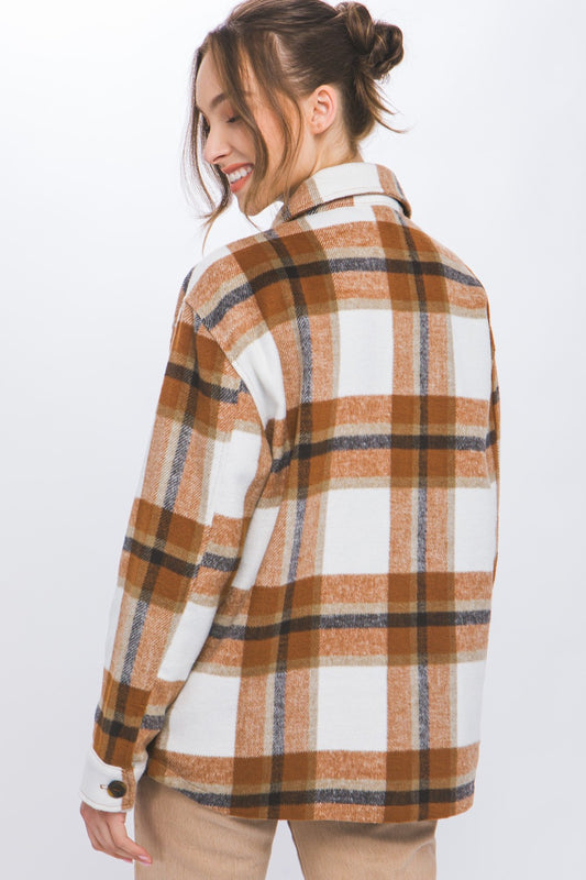 Love Tree Plaid Button Up Shacket Tops/Jackets/Sweaters Clothing Tops LOVE TREE Ship from USA TikTok Trendsi USPS Walmart Trendsi https://www.cyberehub.com