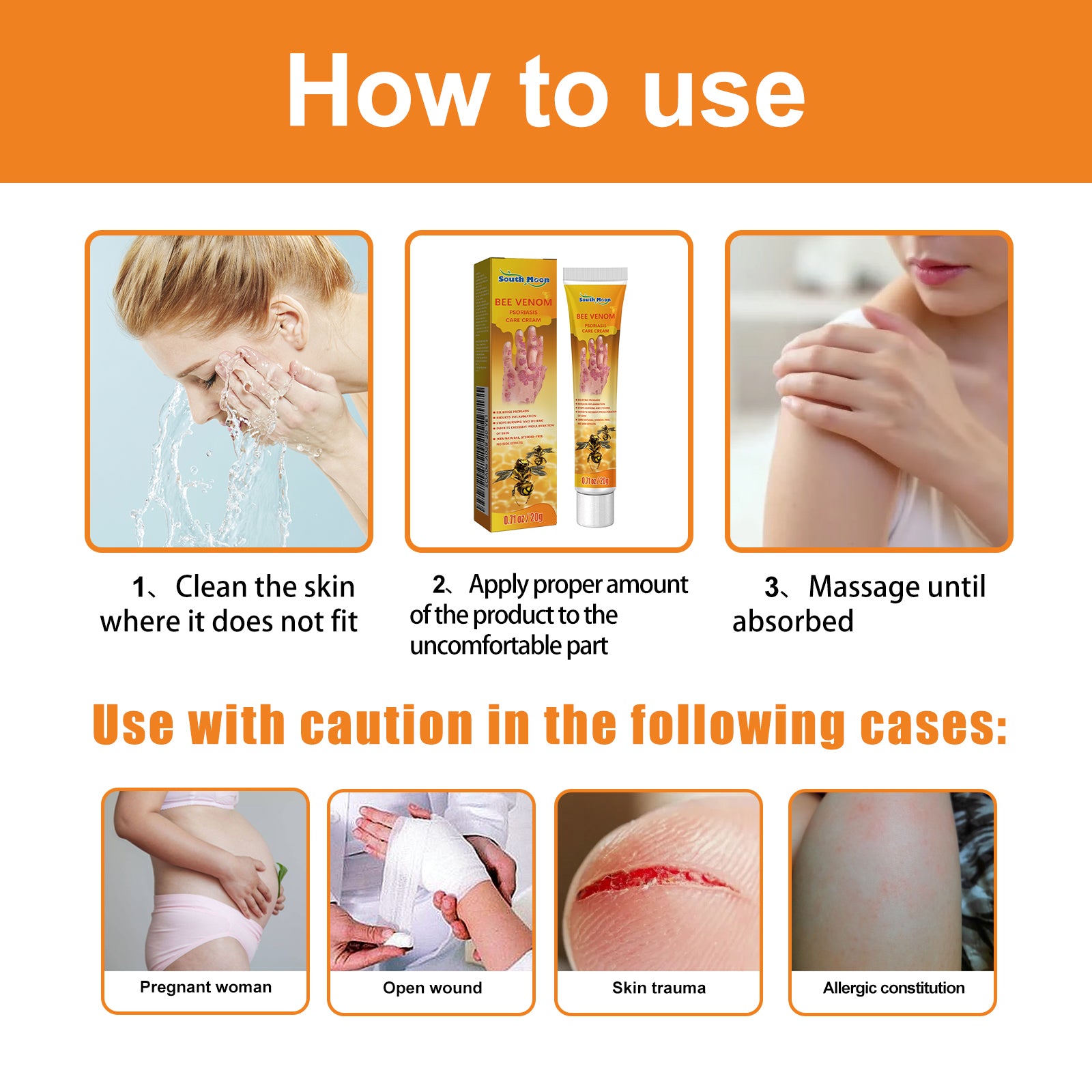Bee Venom Psoriasis Cream, Relieve Itchy Skin Repair Hand Moss Moisturizing Skin Care Cream Health Eprolo https://www.cyberehub.com