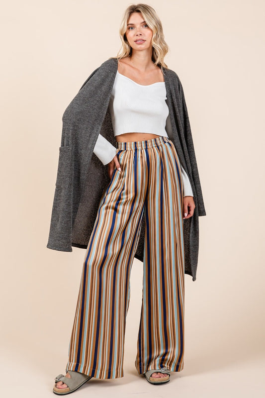 Mittoshop Striped Satin Elastic Waist Wide Leg Pants Navy Multi Bottoms Bottoms Clothing Mittoshop Pants Ship from USA Women Trendsi https://www.cyberehub.com