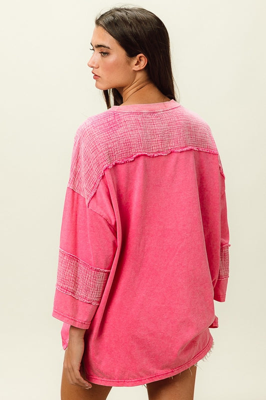 BiBi High-Low Washed T-Shirt Apparel/Tops BiBi Ship from USA TikTok Tops Trendsi USPS Walmart Walmart Apparel Trendsi https://www.cyberehub.com