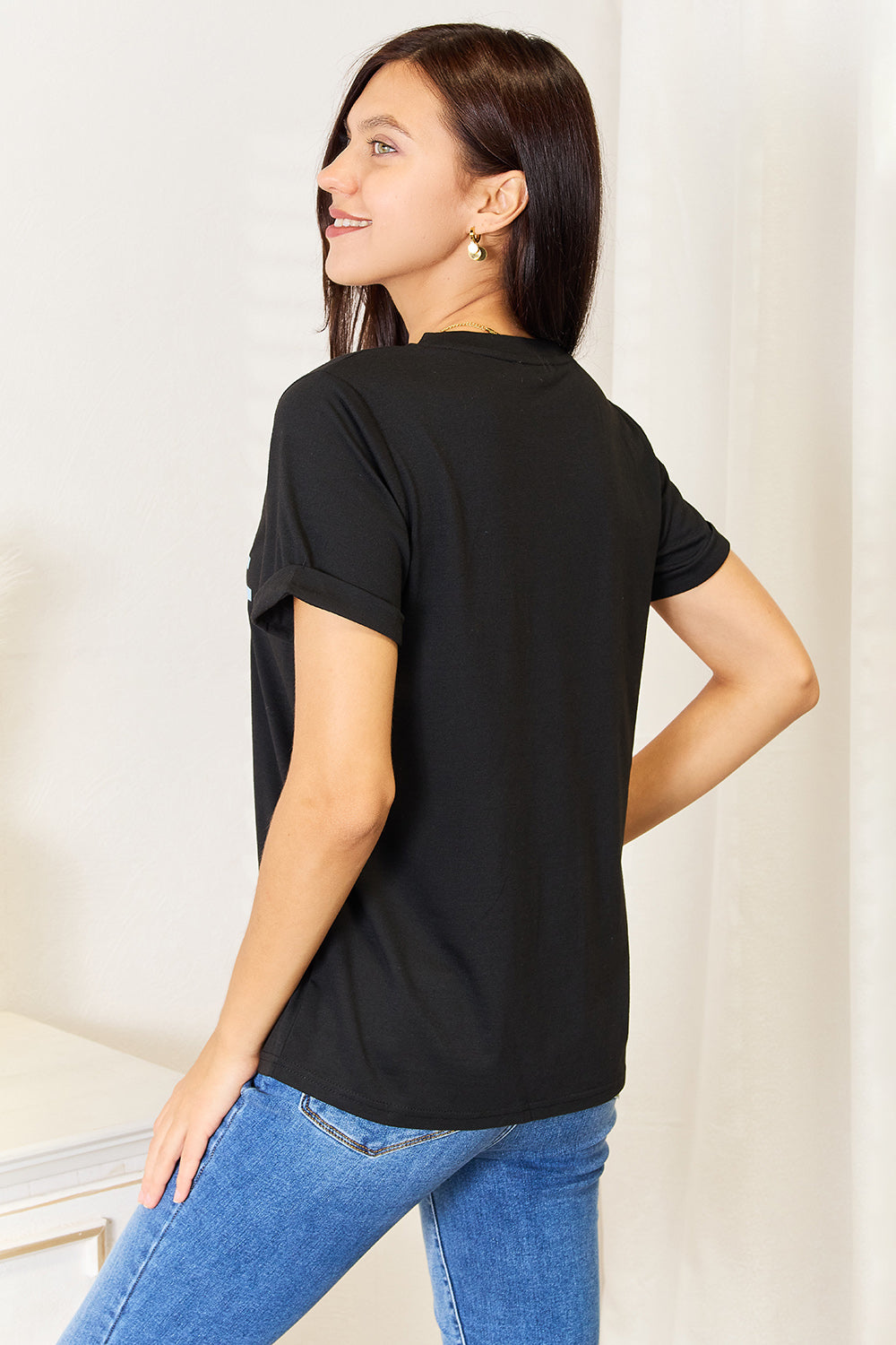 Simply Love Slogan Graphic Cuffed Sleeve T-Shirt Apparel/Tops Mother's Day Sale Ship from USA Simply Love TikTok Tops Trendsi USPS Walmart Walmart Apparel Trendsi https://www.cyberehub.com
