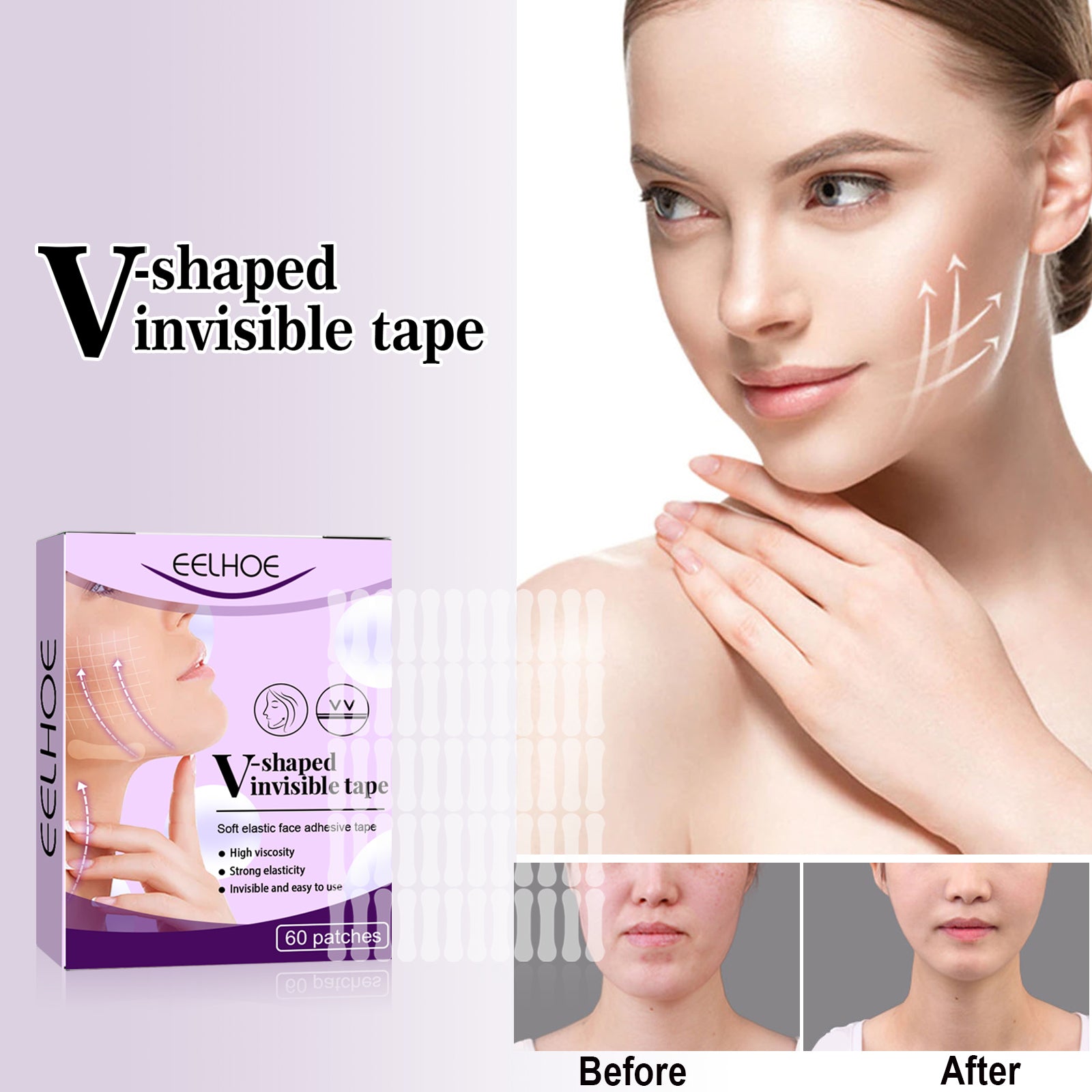 Facial Lifting Patch, Lift Face Double Chin V Face Melon Seed Face Invisible Lifting Patch Health Eprolo https://www.cyberehub.com