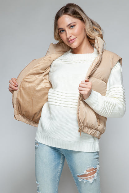 Snobbish Fine Fur Lining Quilted Vest Shirt Apparel Clothing Tops Ship from USA Shirts Snobbish USA Women Trendsi https://www.cyberehub.com