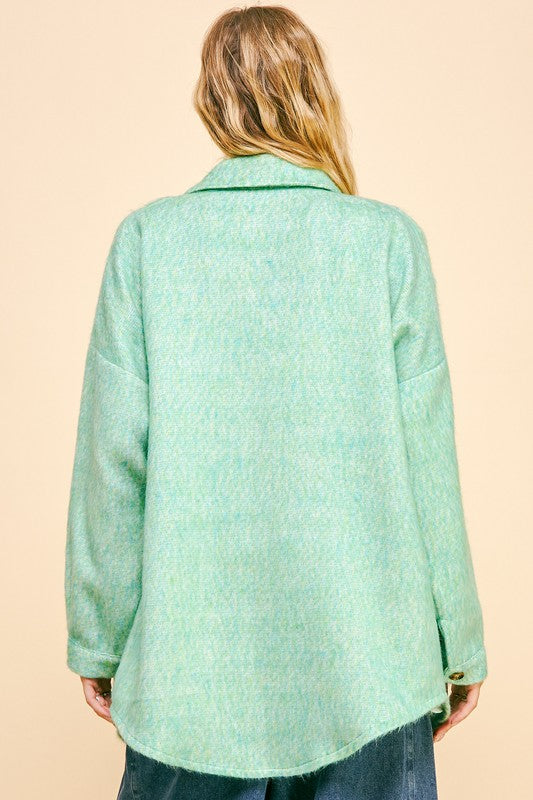 Davi & Dani Curved Hem Heathered Dropped Shoulder Shacket Apparel Apparel Davi & Dani Ship from USA TikTok Trendsi Trendsi https://www.cyberehub.com