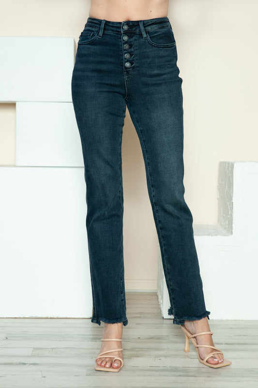 Judy Blue Full Size Button Fly Hem Destroy Straight Jeans Bottoms Bottoms Clothing Judy Blue Ship from USA Women Trendsi https://www.cyberehub.com