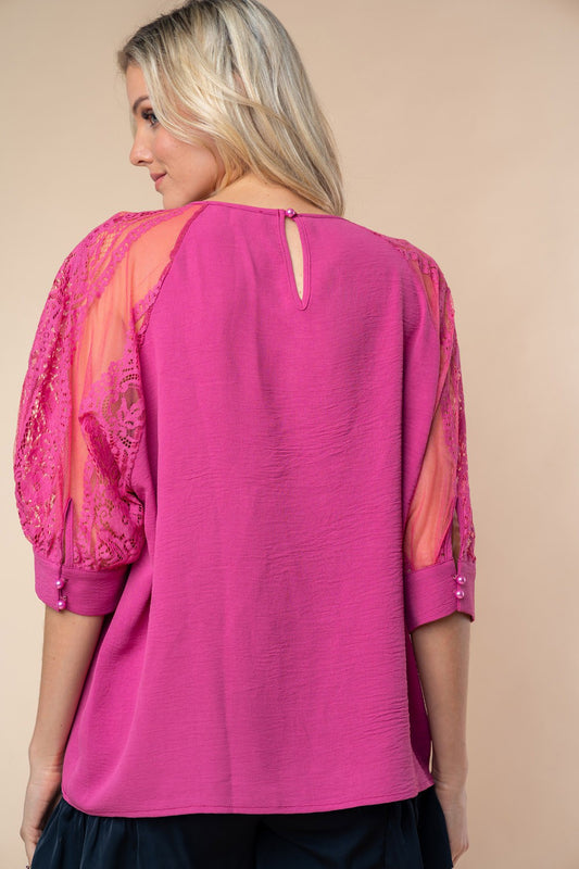 White Birch Round Neck Lace Half Sleeve Blouse Apparel/Tops Ship from USA TikTok Tops Trendsi USPS Walmart Walmart Apparel White Birch Trendsi https://www.cyberehub.com