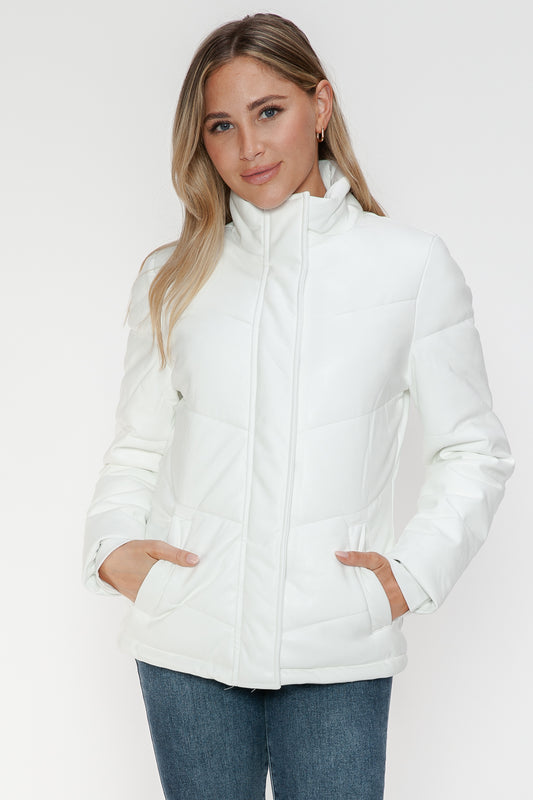 Snobbish Pocketed Zip Up Turtleneck Puffer Jacket White Tops/Jackets/Sweaters Clothing Tops Ship from USA Snobbish TikTok Trendsi USPS Walmart Trendsi https://www.cyberehub.com