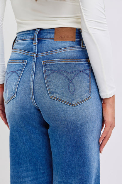 Judy Blue Full Size Distressed High Waist Wide Leg Jeans Apparel Apparel Judy Blue Ship from USA TikTok Trendsi Trendsi https://www.cyberehub.com