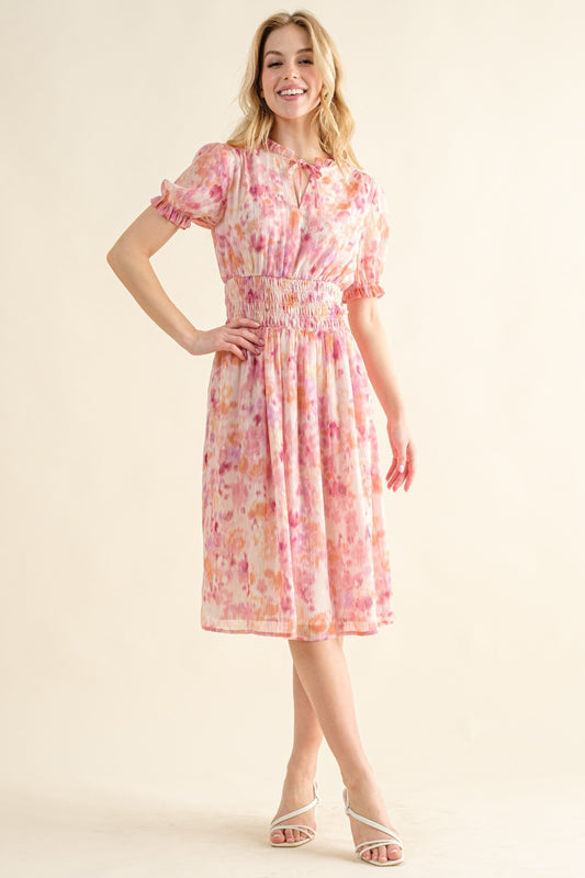 And The Why Full Size Smocked Waist Printed Midi Dress Pink Multi Apparel/Dress And The Why Dress Ship from USA TikTok Trendsi USPS Walmart Walmart Apparel Trendsi https://www.cyberehub.com