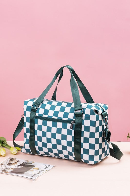 Zenana Checkered Multi-Pocket Travel Bag Apparel Apparel Ship from USA TikTok Trendsi Zenana Trendsi https://www.cyberehub.com
