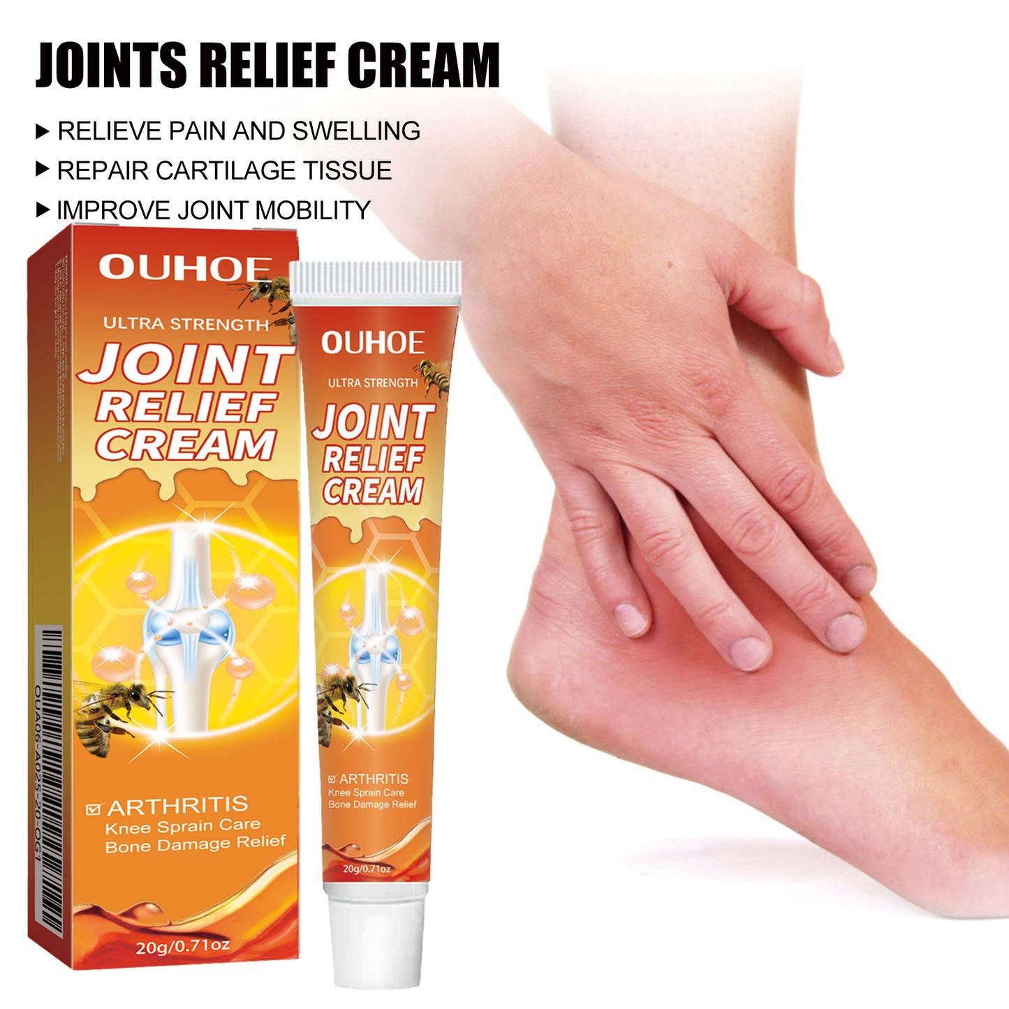 Bee Venom Joint Care Cream Shoulder Neck Knee Wrist Muscle Joint Massage Body Care Cream Health & Beauty Health Eprolo https://www.cyberehub.com