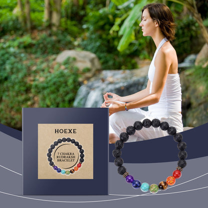 Colorful Volcanic Stone Bracelet Jewelry Beads Bracelet Colorful Volcanic Stone Bracelet Adjustable Braided Beading HOEXE eprolo https://www.cyberehub.com