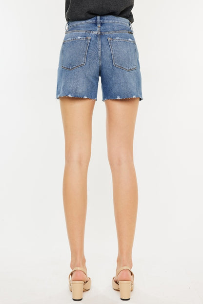 Kancan Distressed High Waist Denim Shorts Bottoms Bottoms Clothing Kancan Pants Ship from USA Women Trendsi https://www.cyberehub.com