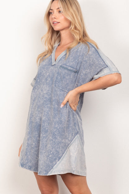 VERY J Short Sleeve V-Neck Tee Dress Apparel/Dress Dress Ship from USA TikTok Trendsi USPS VERY J Walmart Walmart Apparel Trendsi https://www.cyberehub.com