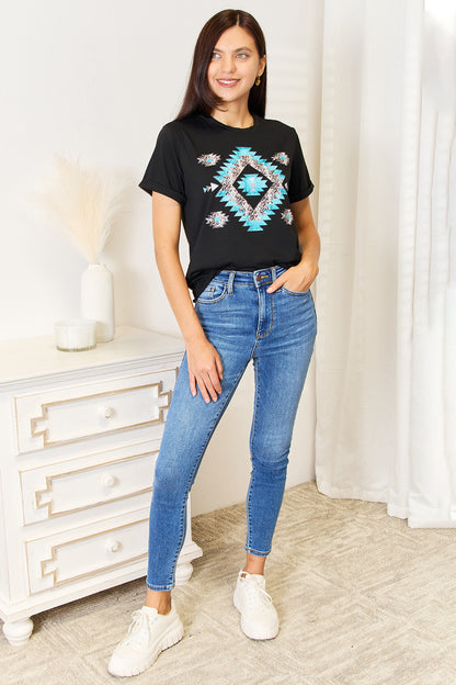 Simply Love Graphic Short Sleeve T-Shirt Apparel/Tops Memorial Day Sale Ship from USA Simply Love TikTok Tops Trendsi USPS Walmart Walmart Apparel Trendsi https://www.cyberehub.com