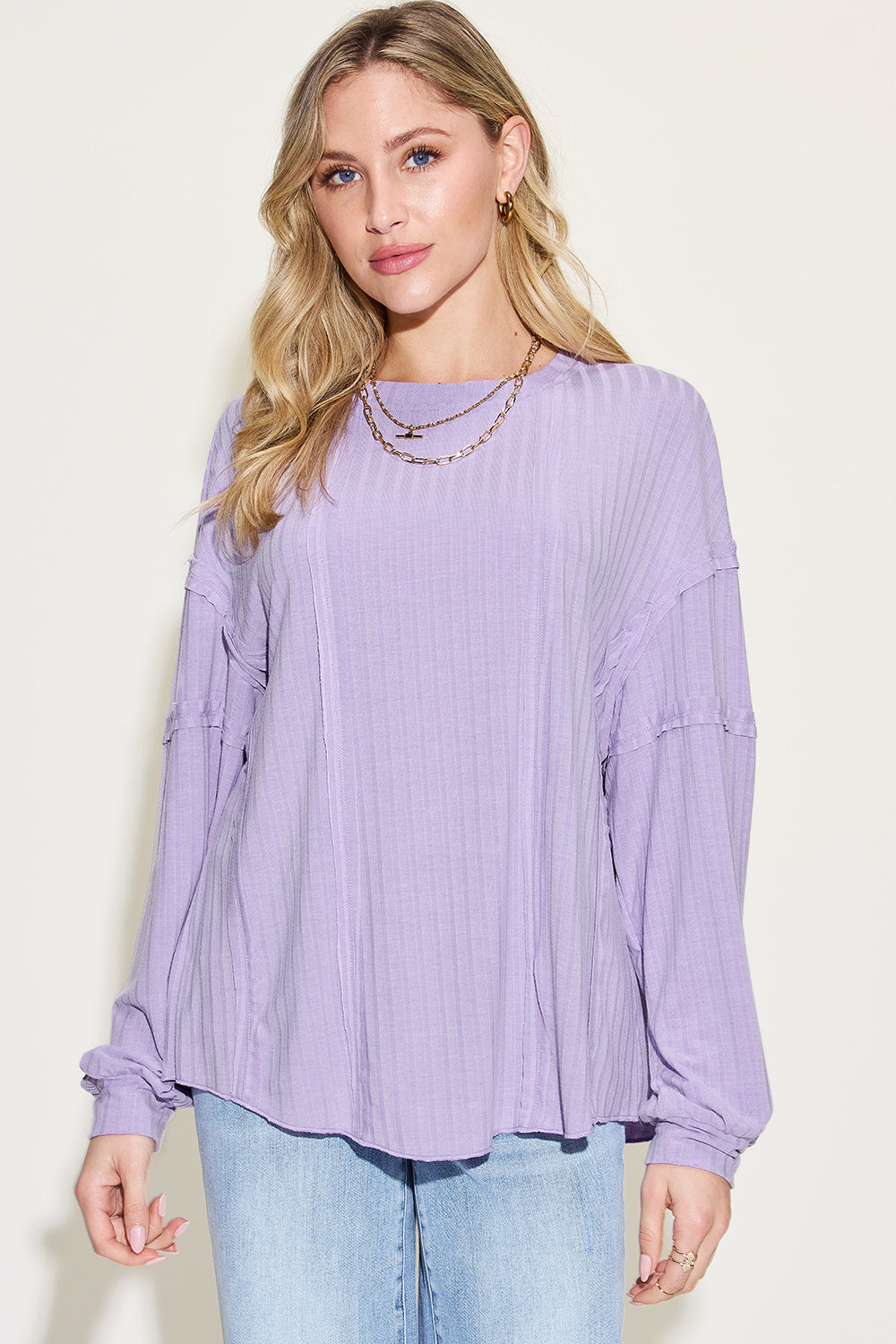 Basic Bae Full Size Ribbed Round Neck Long Sleeve T-Shirt Lavender Apparel/Tops Basic Bae Ship from USA TikTok Tops Trendsi USPS Walmart Walmart Apparel Trendsi https://www.cyberehub.com