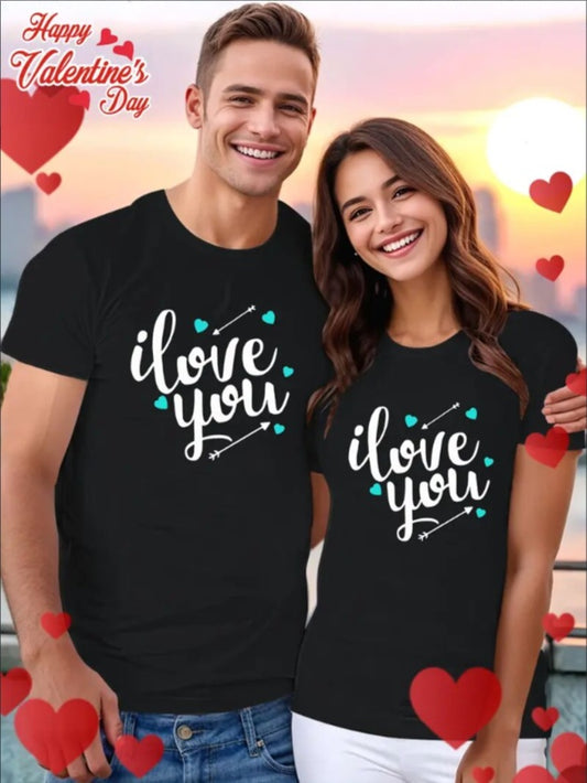 Love Valentine'S Day T-Shirt, Couple T-Shirt, Couple Christmas, Fashion Casual T-Shirt, Short-Sleeved T-Shirt Apparel/Shirt/Graphic Shirt SNULLO https://www.cyberehub.com