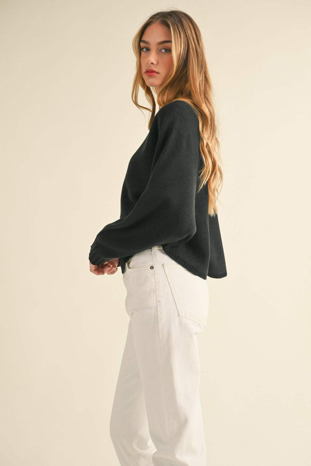Mable Round Neck Dolman Sleeve Cropped Sweater Shirt Apparel Clothing Tops MABLE Ship from USA Shirts USA Women Trendsi https://www.cyberehub.com