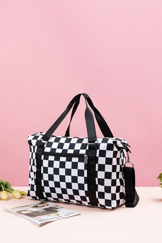 Zenana Checkered Multi-Pocket Travel Bag Apparel Apparel Ship from USA TikTok Trendsi Zenana Trendsi https://www.cyberehub.com