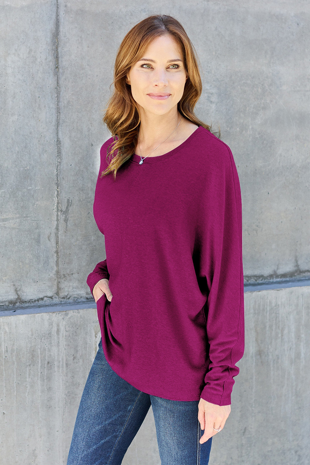 Double Take Full Size Round Neck Long Sleeve T-Shirt Apparel/Tops Double Take Outlets 2.20-3.30 Ship from USA TikTok Tops Trendsi USPS Walmart Walmart Apparel Trendsi https://www.cyberehub.com