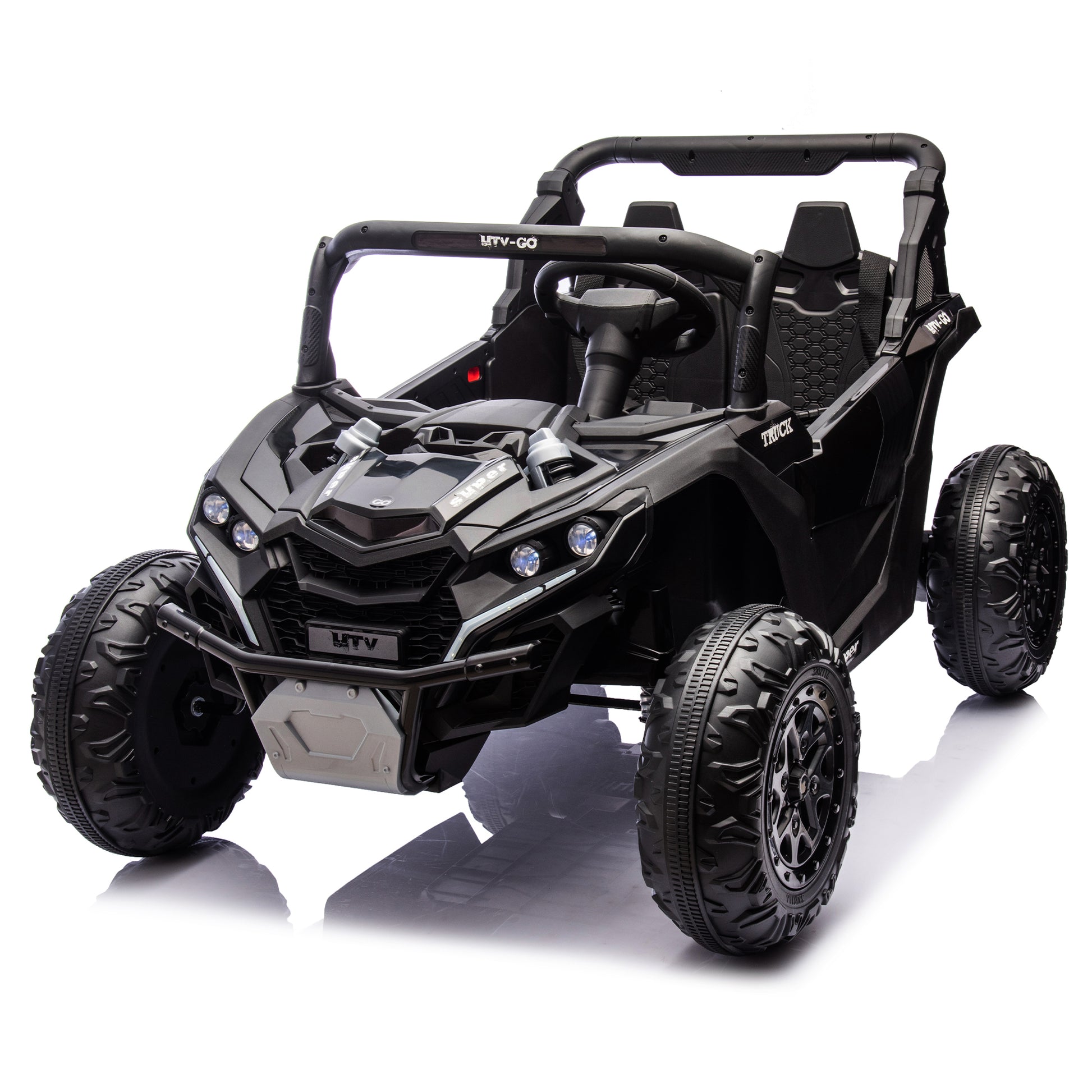24V Two-Seater Kids Ride On UTV W/Parents Remote Control,Four-Wheel Suspension,Slow Start,Large wheel design,Anti-collision bar,Storage space,Music,USB,Bluetooth,Volume control,LED lights for Kids 3+. Giga Kids Toys Giga https://www.cyberehub.com