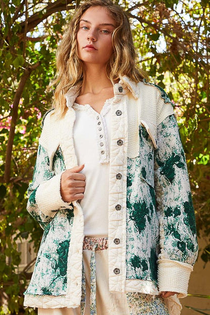 POL Jacquard Patch Collared Neck Quilted Jacket Apparel Apparel POL Ship from USA TikTok Trendsi Trendsi https://www.cyberehub.com