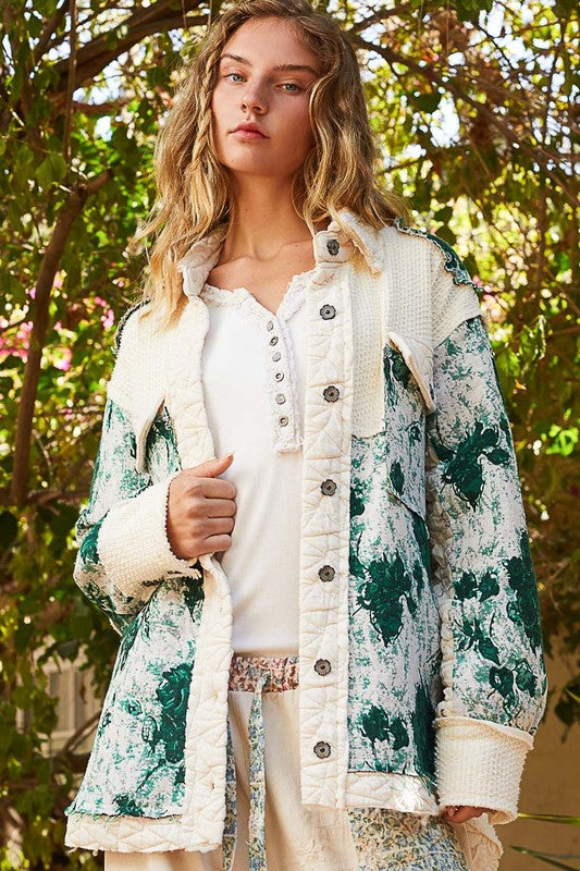 POL Jacquard Patch Collared Neck Quilted Jacket Apparel Apparel POL Ship from USA TikTok Trendsi Trendsi https://www.cyberehub.com