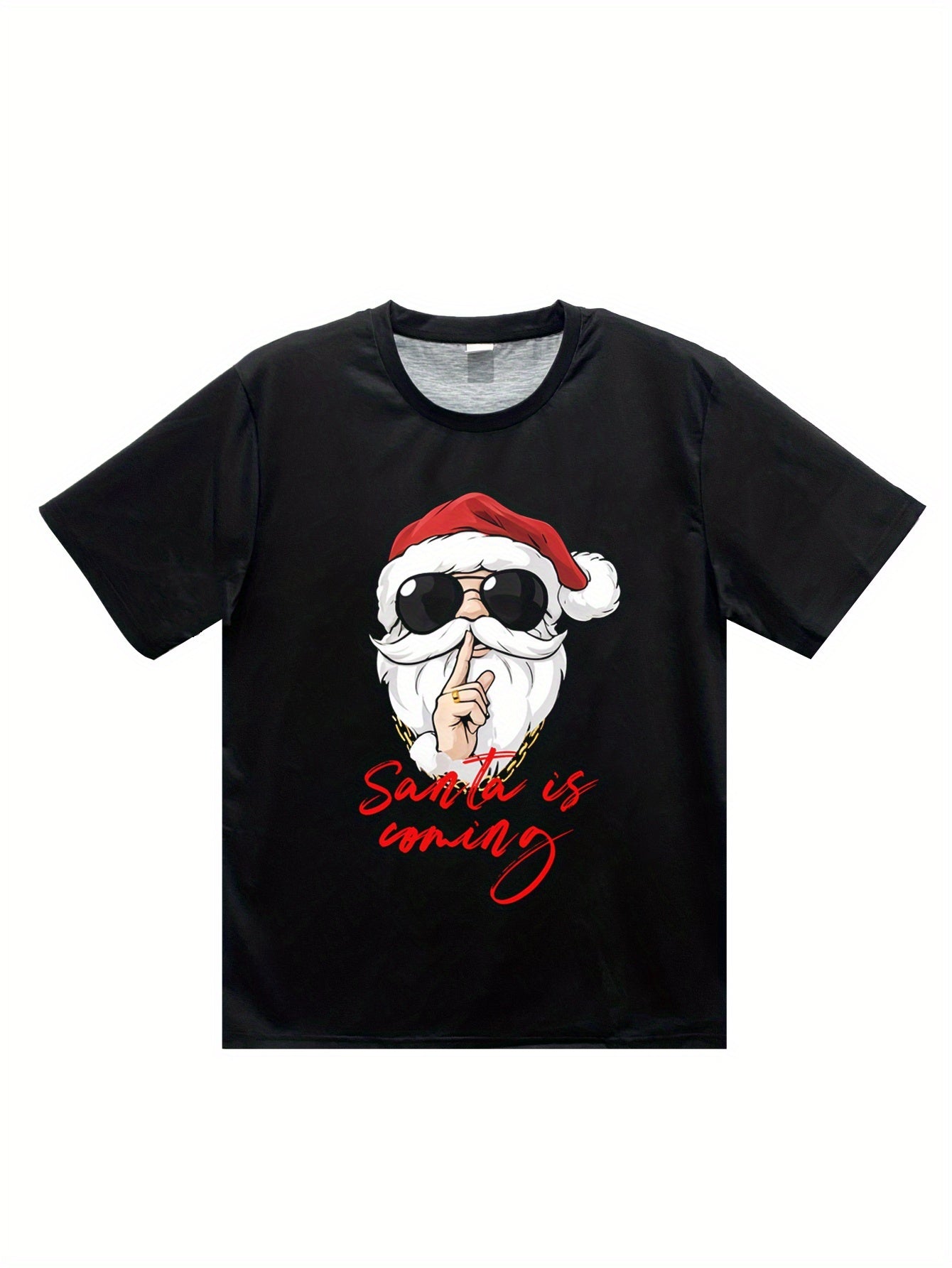 Men's Holiday Santa Claus 3D Printed T-shirt - Casual Round Neck Short Sleeved, Breathable Polyester Fiber For Summer Outdoor Fun Apparel/Shirt/Graphic Shirt SNULLO https://www.cyberehub.com