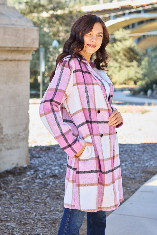 Double Take Full Size Plaid Button Up Lapel Collar Coat Tops/Jackets/Sweaters Clothing Tops Double Take Ship from USA TikTok Trendsi USPS Walmart Trendsi https://www.cyberehub.com