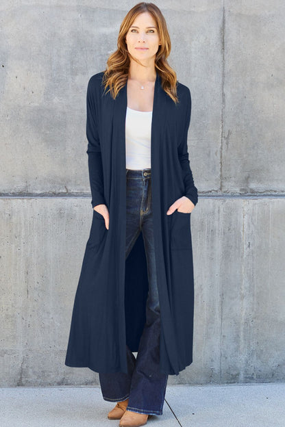 Basic Bae Full Size Open Front Long Sleeve Cover Up Dark Blue Apparel/Tops Basic Bae Memorial Day Sale Ship from USA TikTok Tops Trendsi USPS Walmart Walmart Apparel Trendsi https://www.cyberehub.com