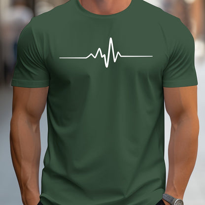 Creative Graphic Printed Men's Creative Top, Casual Short Sleeved Round Neck T-shirt, Summer Outdoor Men's Clothing Blackish Green Apparel/Shirt/Graphic Shirt SNULLO https://www.cyberehub.com