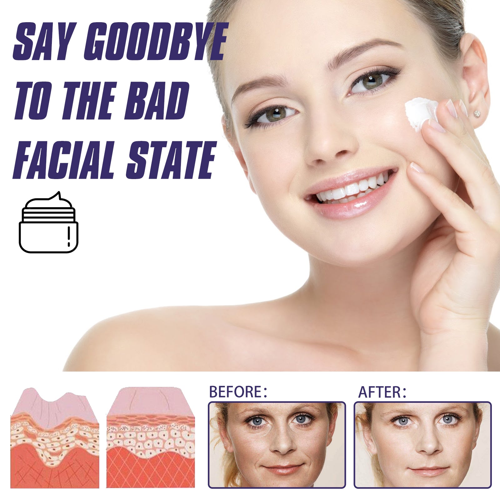 Collagen Cream Firming, Smoothing, Smoothing, Fine Lines, Anti-Wrinkle, Moisturizing And Moisturizing Cream Health Eprolo https://www.cyberehub.com