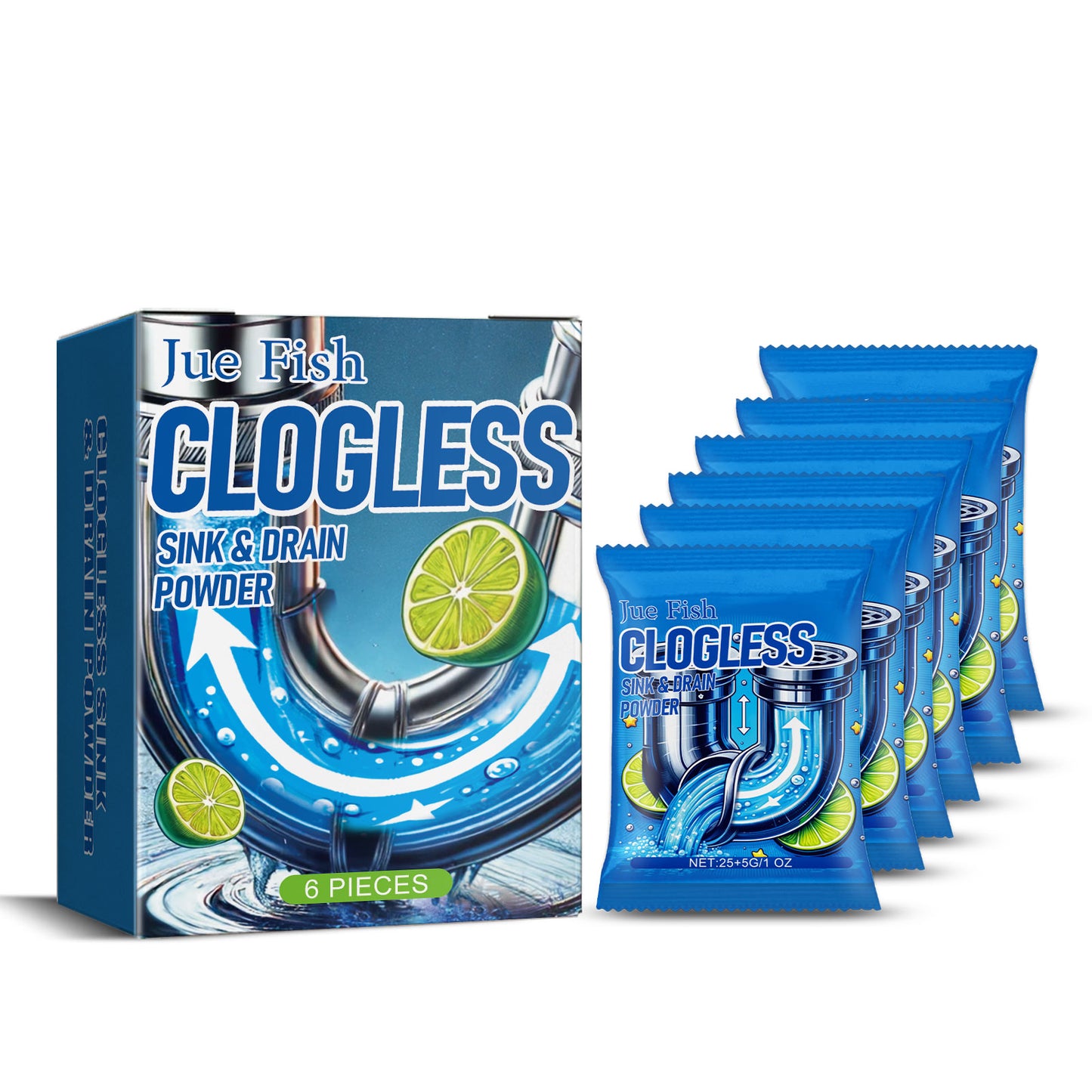 Jue-Fish Drain Remover Kitchen Toilet Drain Powder Oil Clogging Deodorant Cleaning Remover Home & Garden Home Goods Eprolo https://www.cyberehub.com