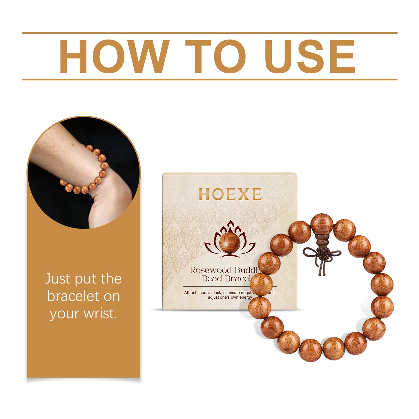 Rosewood Buddha Bead Bracelet Daily Simple Fashion Design Bracelet Personality All-In-One Beaded Bracelet HOEXE eprolo https://www.cyberehub.com