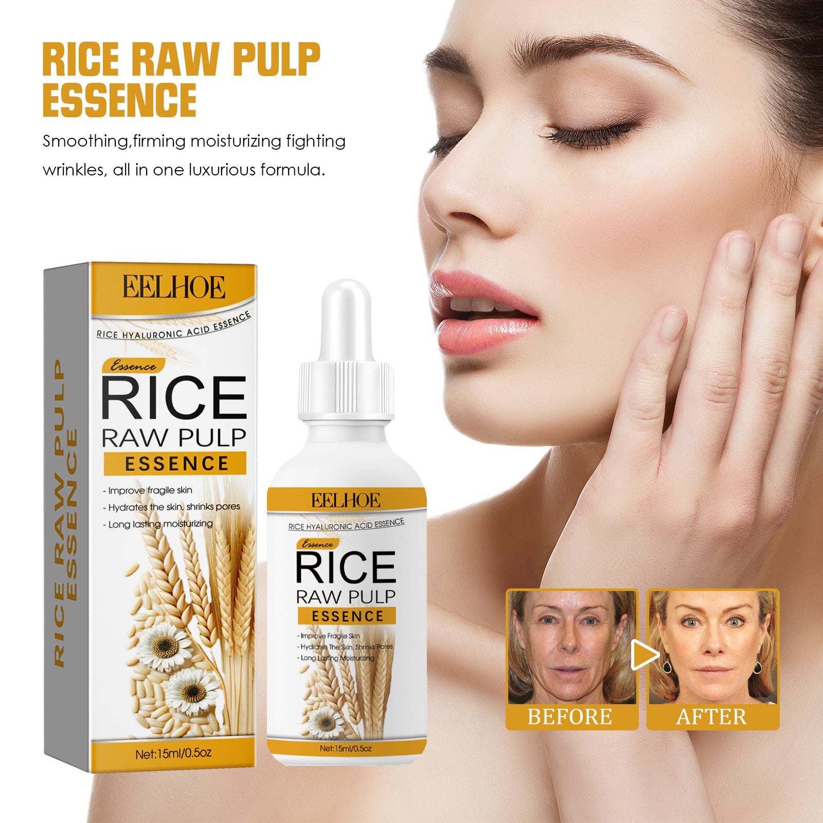 Rice Hyaluronic Acid Essence Moisturizing, Hydrating, Brightening And Improving Dark Complexion Facial Essence Health Eprolo https://www.cyberehub.com