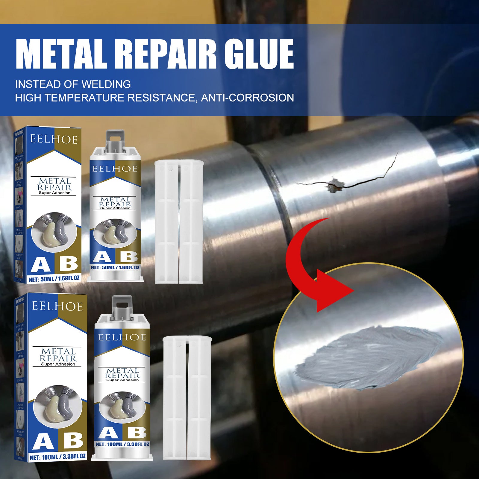 EELHOE Metal Repair Glue, Crack Filling And Leak Plugging Quick Dry Crack High Temperature Welding Metal Repair Agent Home & Garden Home Goods Eprolo https://www.cyberehub.com