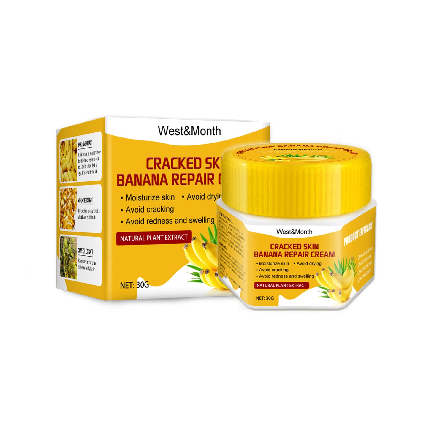 Cracked Skin Banana Repair Cream, Nourishing And Moisturizing Foot Repair Cream To Soften Exfoliation And Remove Dead Skin Calluses default title Health Eprolo https://www.cyberehub.com