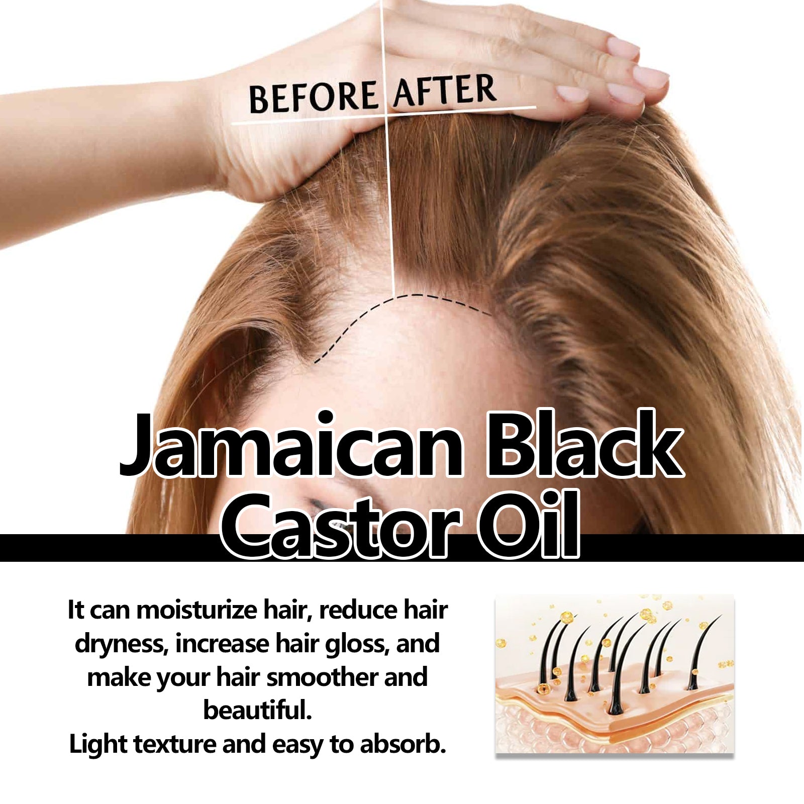 Jamaican Black Castor Oil, Moisturize Scalp And Prevent Dry Hair Thick And Solid Hair Beautiful And Shiny Easy To Absorb Essential Oils Health Eprolo https://www.cyberehub.com